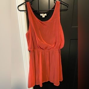 Red orange short dress. Size large.